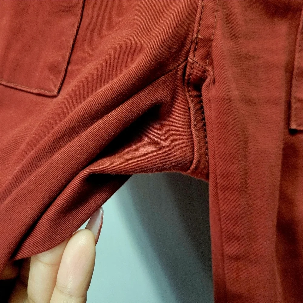 ANTHROPOLOGIE Pants 26 Jefferson Slim Utility Unique Rust Color - Picture 5 of 8